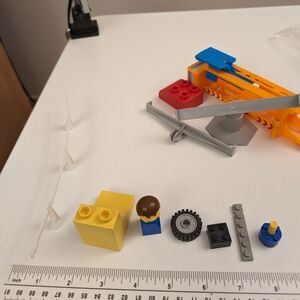 Vintage Toy Parts Bundle - Legos & mini fig, Duplo, Micromachine garage